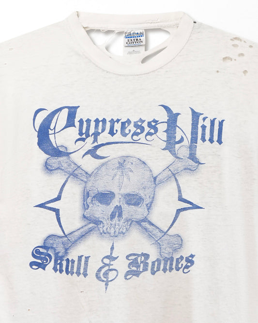 GILDAN "CYPRESS HILL" WHITE DISTRESSED T-SHIRT