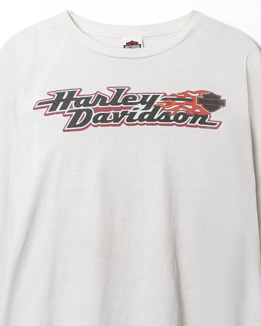 HARLEY DAVIDSON "THUNDER MOUNTAIN" WHITE LONGSLEEVE T-SHIRT
