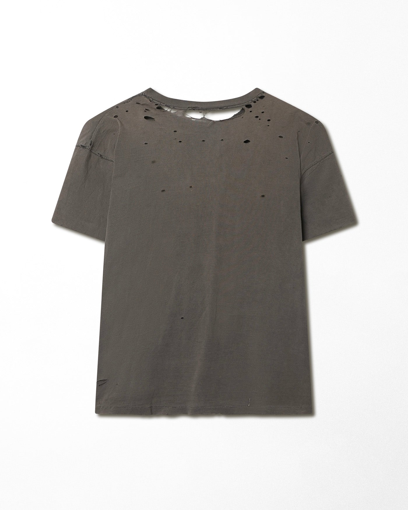 GREY FADED DISTRESSED T-SHIRT