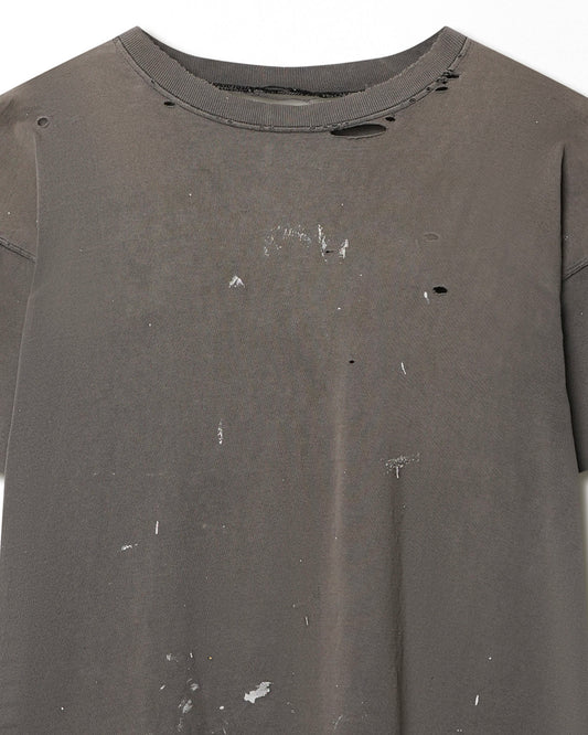 GREY FADED DISTRESSED T-SHIRT