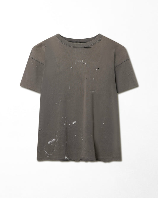 GREY FADED DISTRESSED T-SHIRT