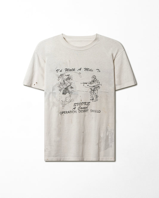 "OPERATION DESERT SHIELD" WHITE FADED T-SHIRT