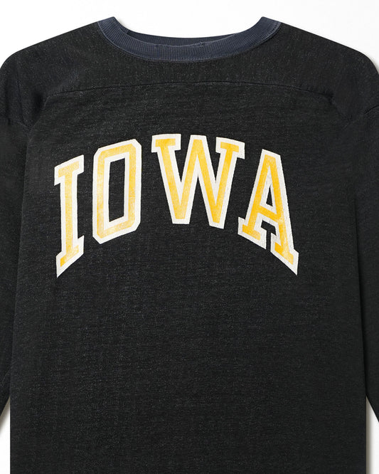 CHAMPION "IOWA" BLACK 3/4 JERSEY T-SHIRT