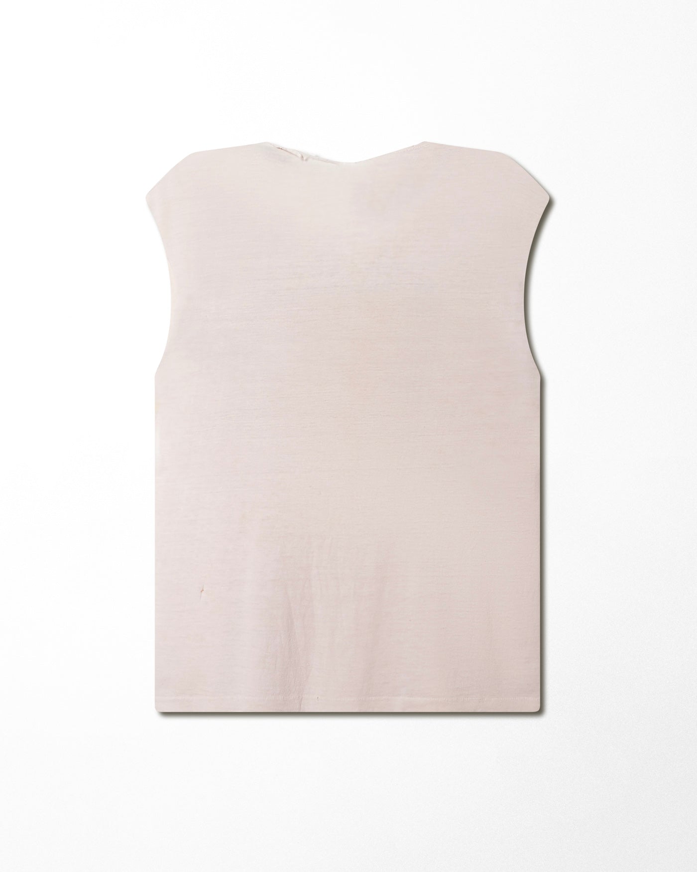 "DOBIE PHYS. ED." WHITE FADED SLEEVELESS T-SHIRT