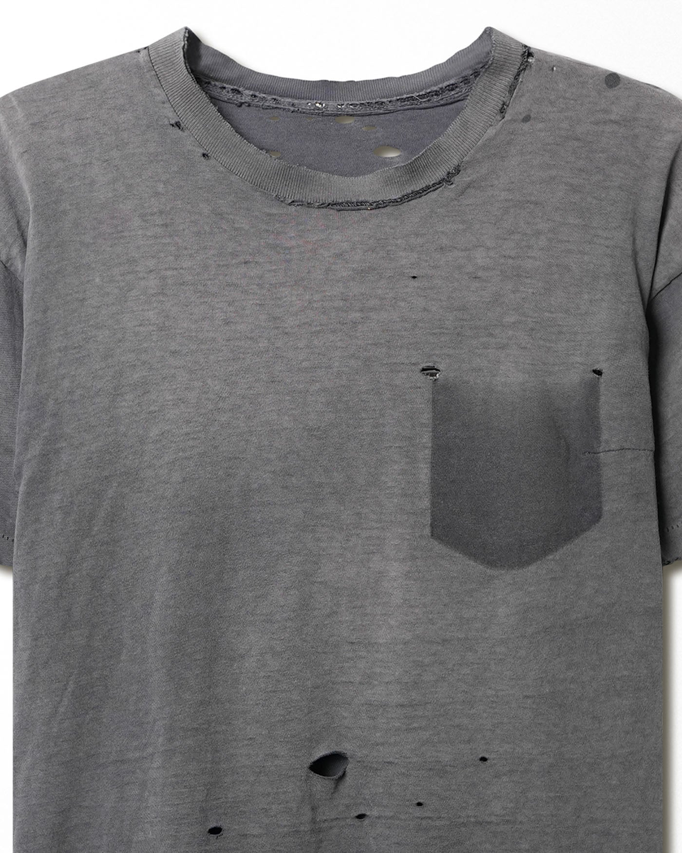 "WINSTON" GREY FADED DISTRESSED T-SHIRT
