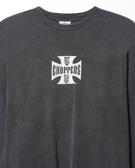 ALSTYLE WEST COAST CHOPPERS "CLASSIC LOGO" GREY FADED LONG SLEEVE T-SHIRT
