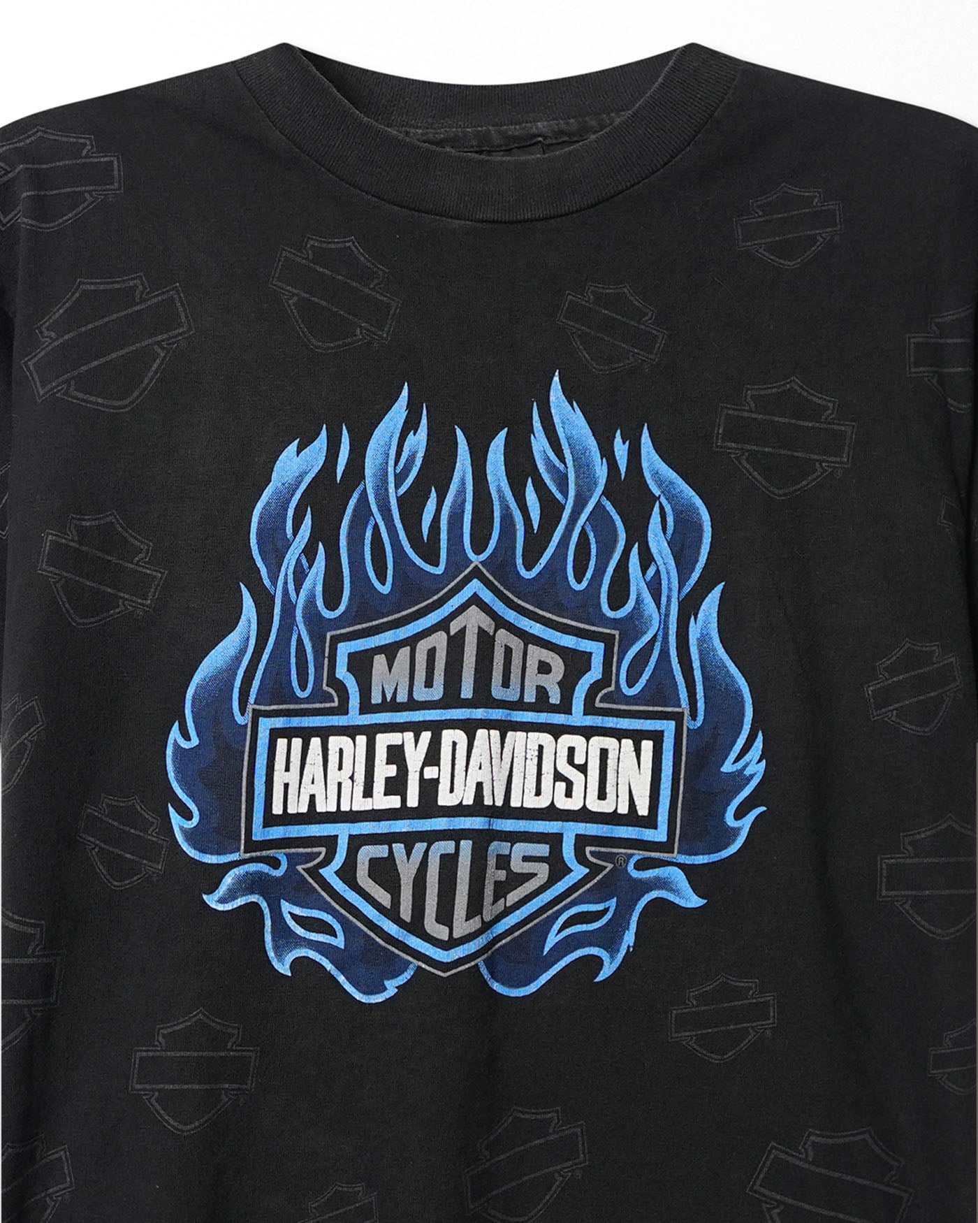 HARLEY DAVIDSON "BLUE FLAMES" BLACK T-SHIRT
