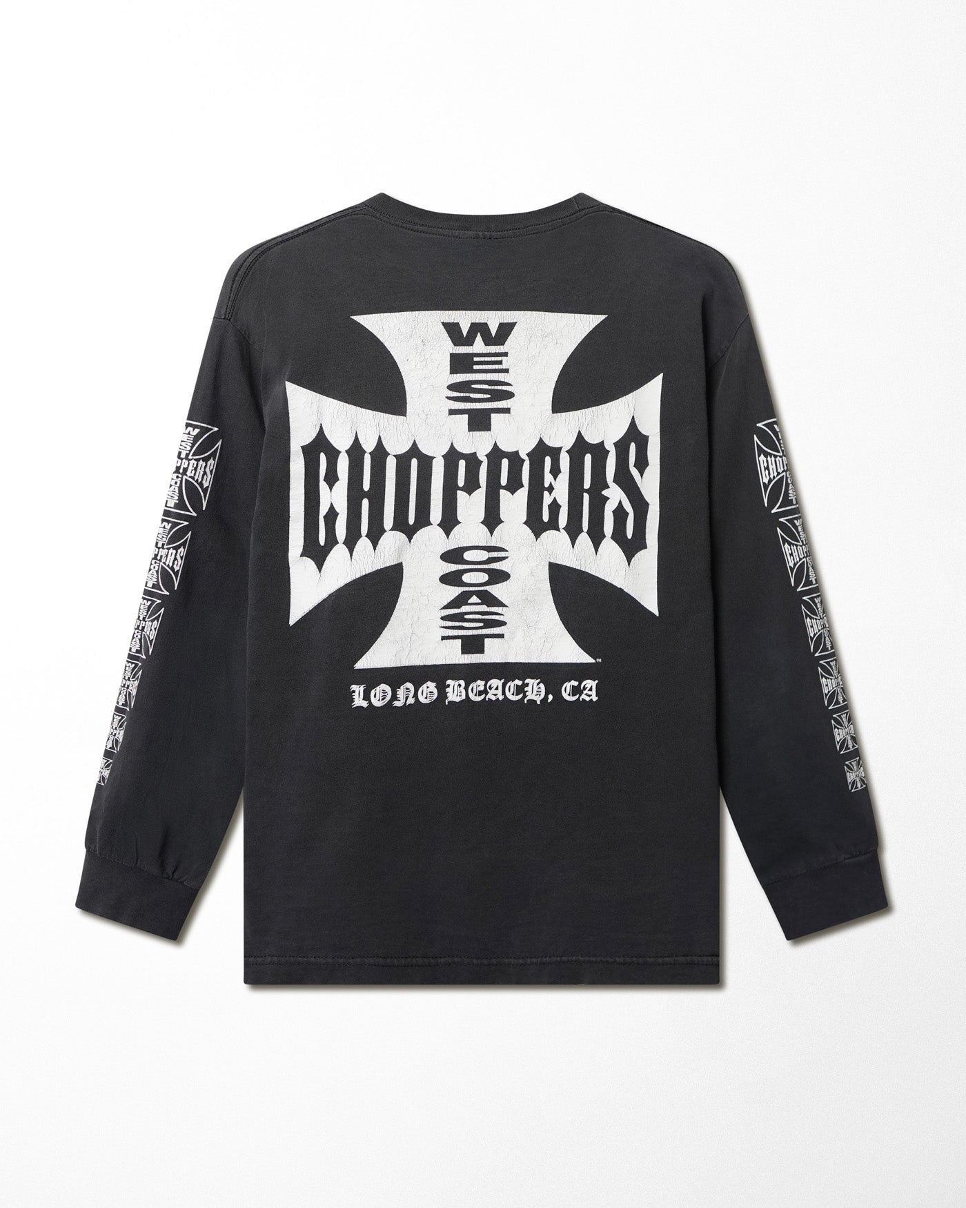ALSTYLE WEST COAST CHOPPERS "CLASSIC LOGO" BLACK FADED LONG SLEEVE T-SHIRT