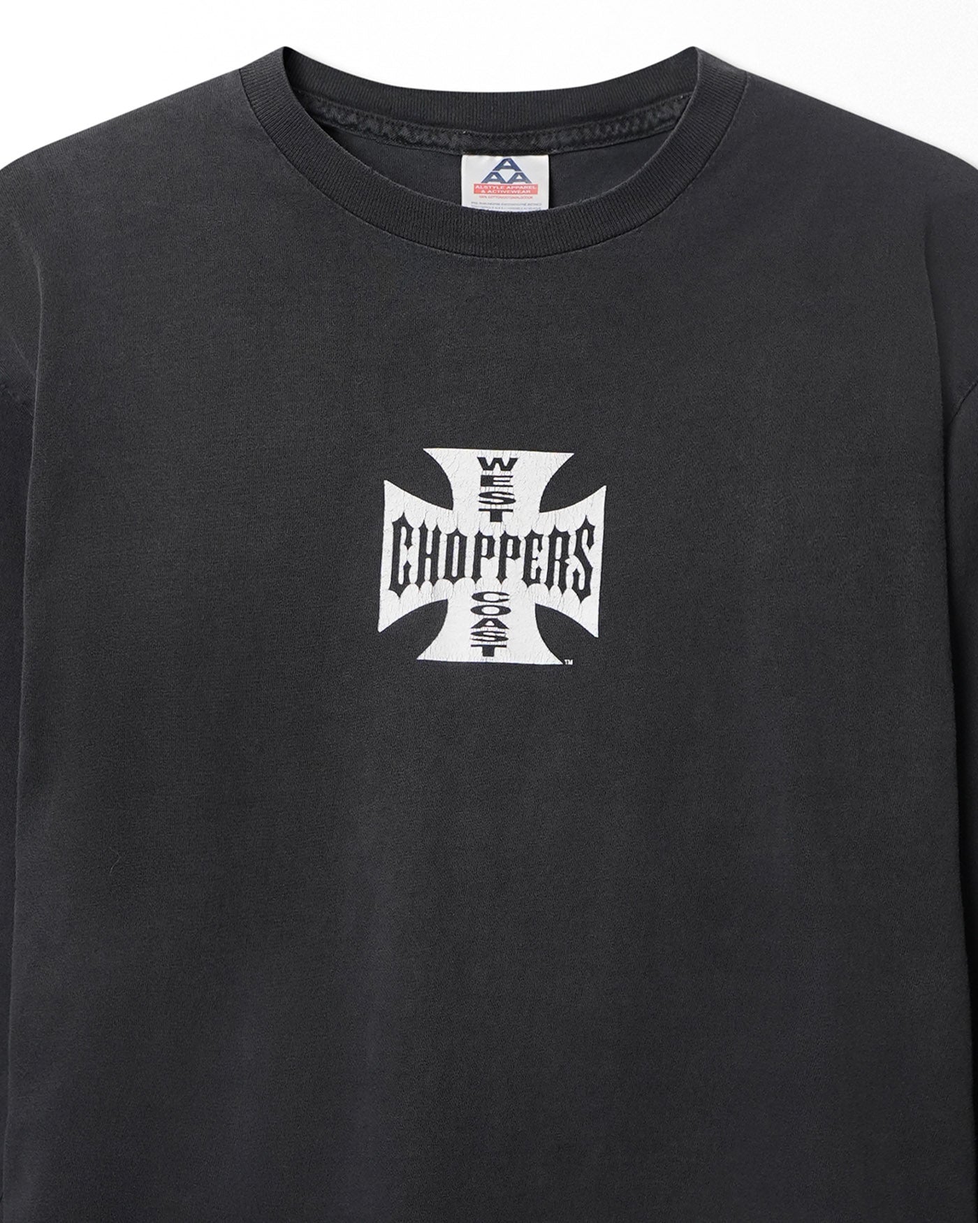 ALSTYLE WEST COAST CHOPPERS "CLASSIC LOGO" BLACK FADED LONG SLEEVE T-SHIRT