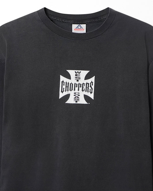 ALSTYLE WEST COAST CHOPPERS "CLASSIC LOGO" BLACK FADED LONG SLEEVE T-SHIRT