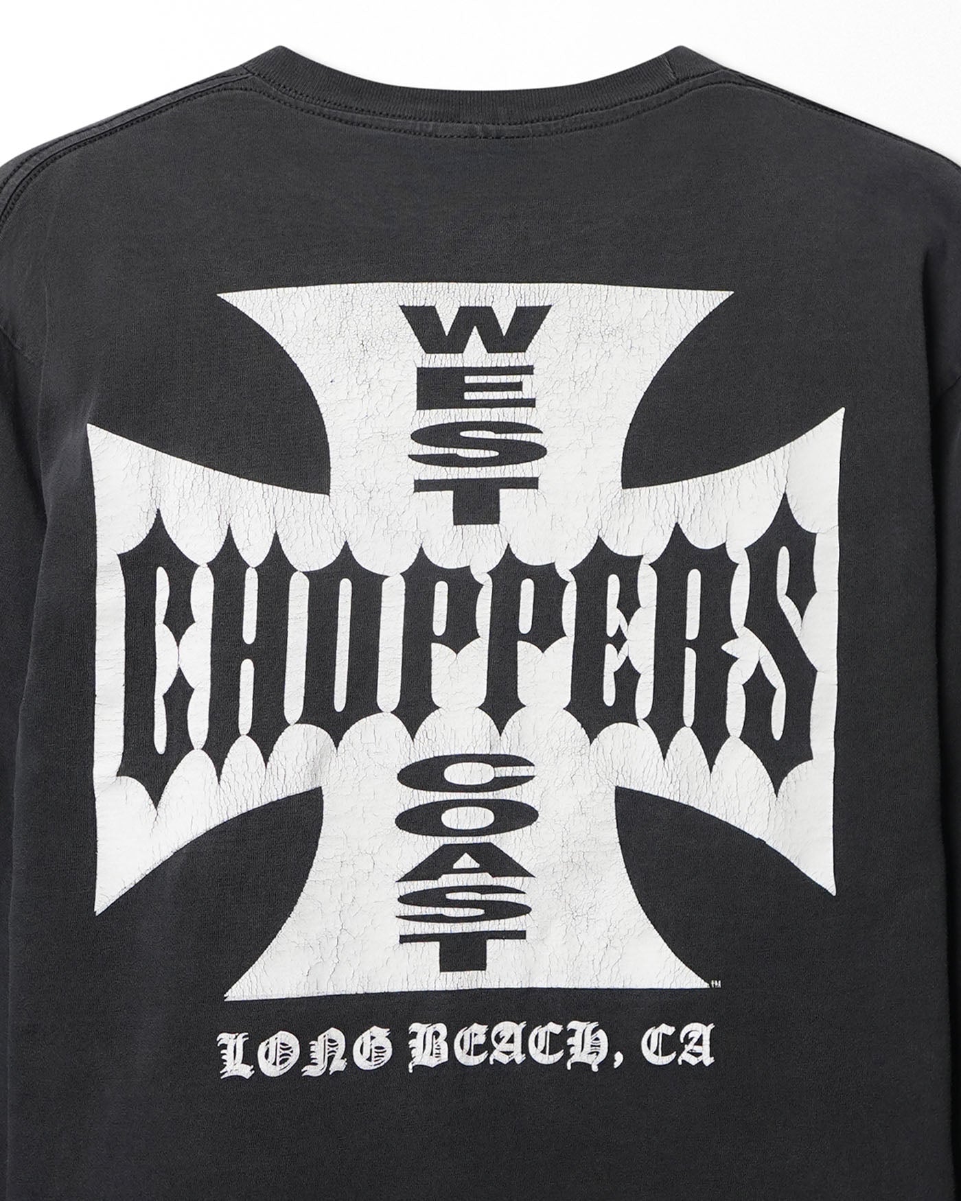 ALSTYLE WEST COAST CHOPPERS "CLASSIC LOGO" BLACK FADED LONG SLEEVE T-SHIRT