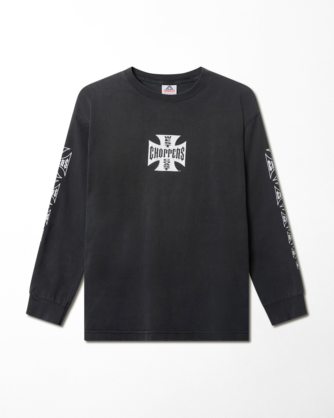 ALSTYLE WEST COAST CHOPPERS "CLASSIC LOGO" BLACK FADED LONG SLEEVE T-SHIRT