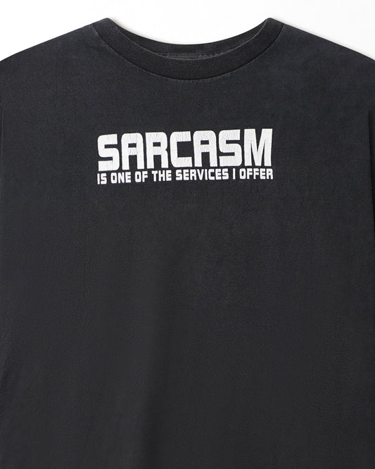 ALSTYLE "SARCASM" BLACK FADED T-SHIRT