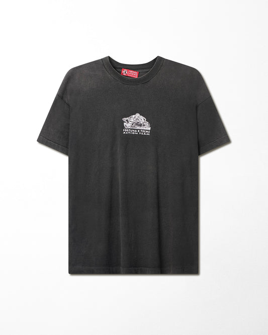 FORTUNA "XTREME ACTION TEAM" BLACK FADED T-SHIRT