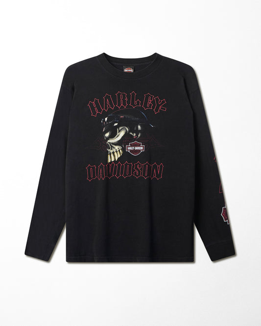 HARLEY-DAVIDSON "SKULL RIDER" BLACK LONGSLEEVE T-SHIRT