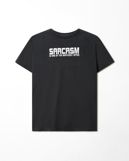 ALSTYLE "SARCASM" BLACK FADED T-SHIRT
