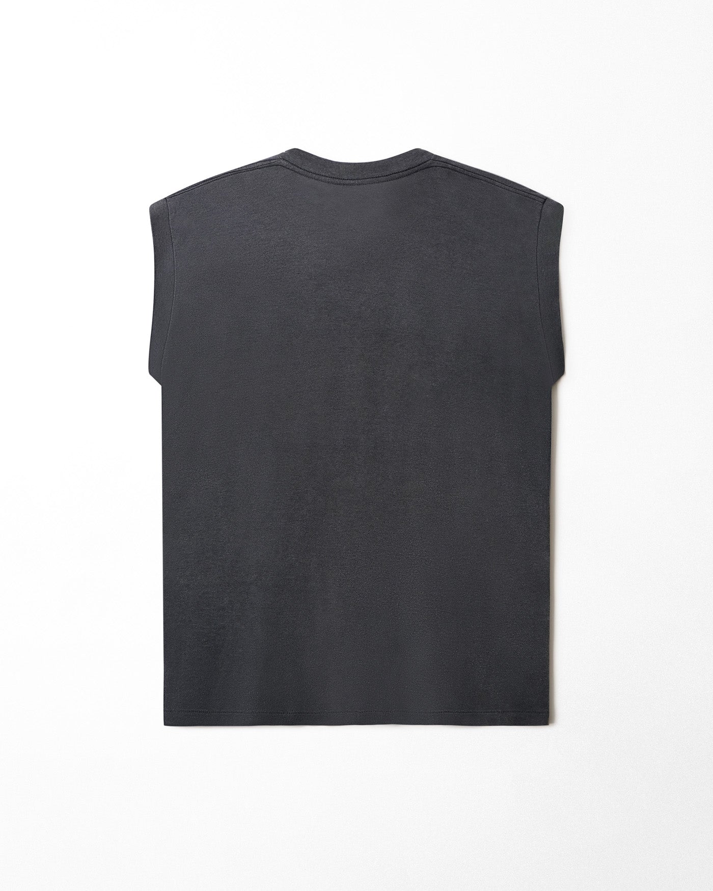 MUSCLE FADED BLACK POCKET TANK TOP