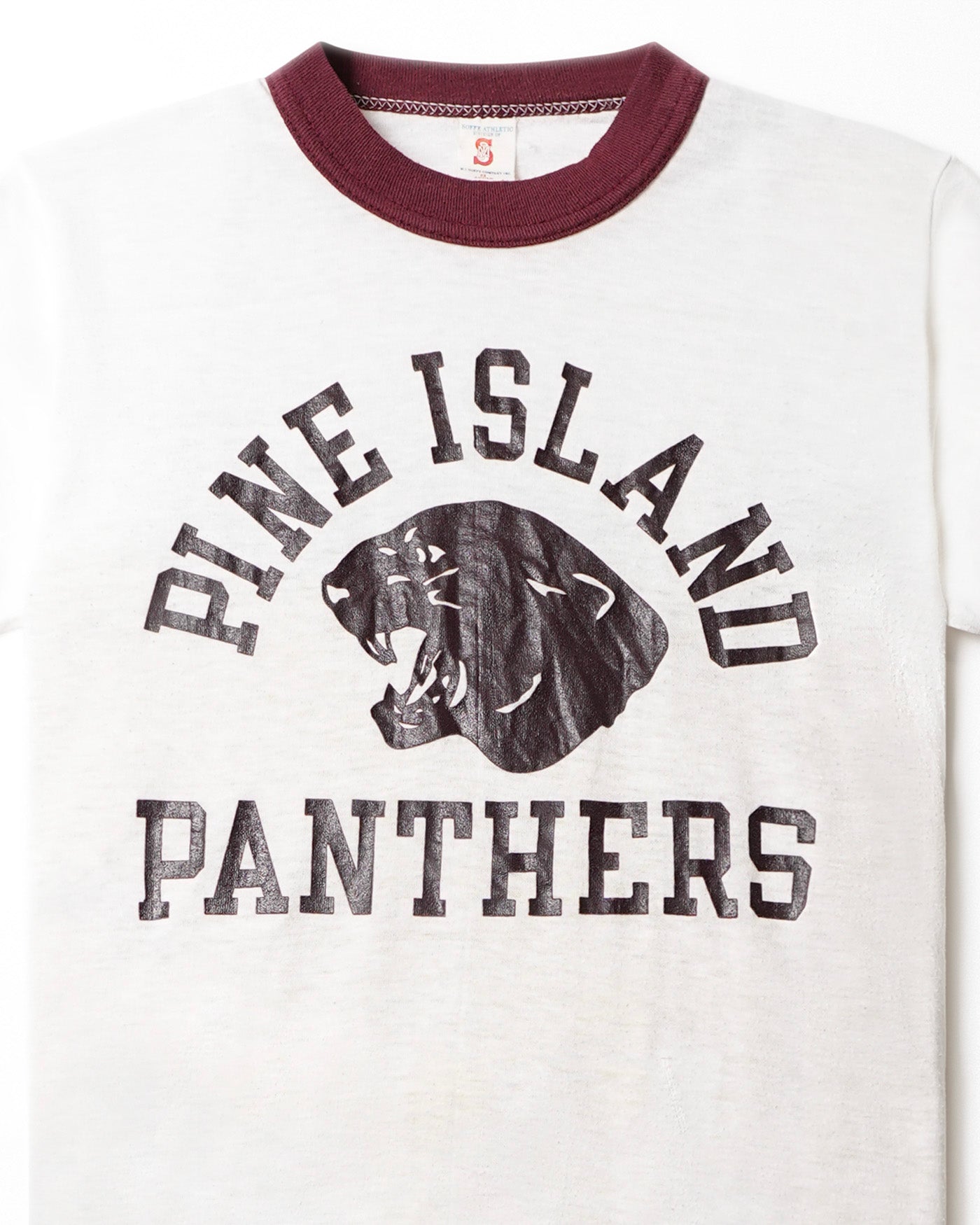 SOFFE ATHLETIC "PINE ISLAND PANTHERS" WHITE RINGER T-SHIRT