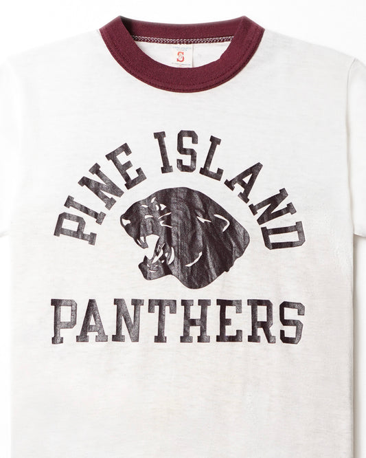 SOFFE ATHLETIC "PINE ISLAND PANTHERS" WHITE RINGER T-SHIRT