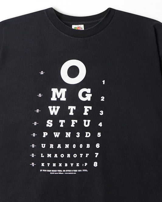 FRUIT OF THE LOOM "OMG" BLACK T-SHIRT