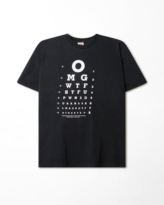 FRUIT OF THE LOOM "OMG" BLACK T-SHIRT
