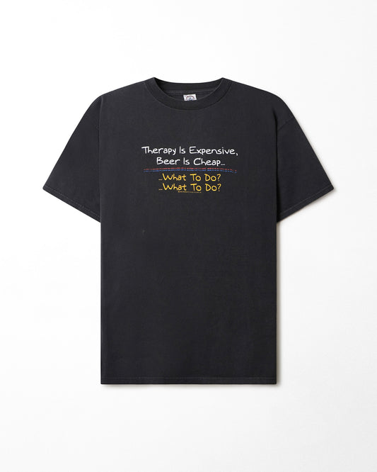 DELTA "THERAPY IS EXPENSIVE" BLACK T-SHIRT