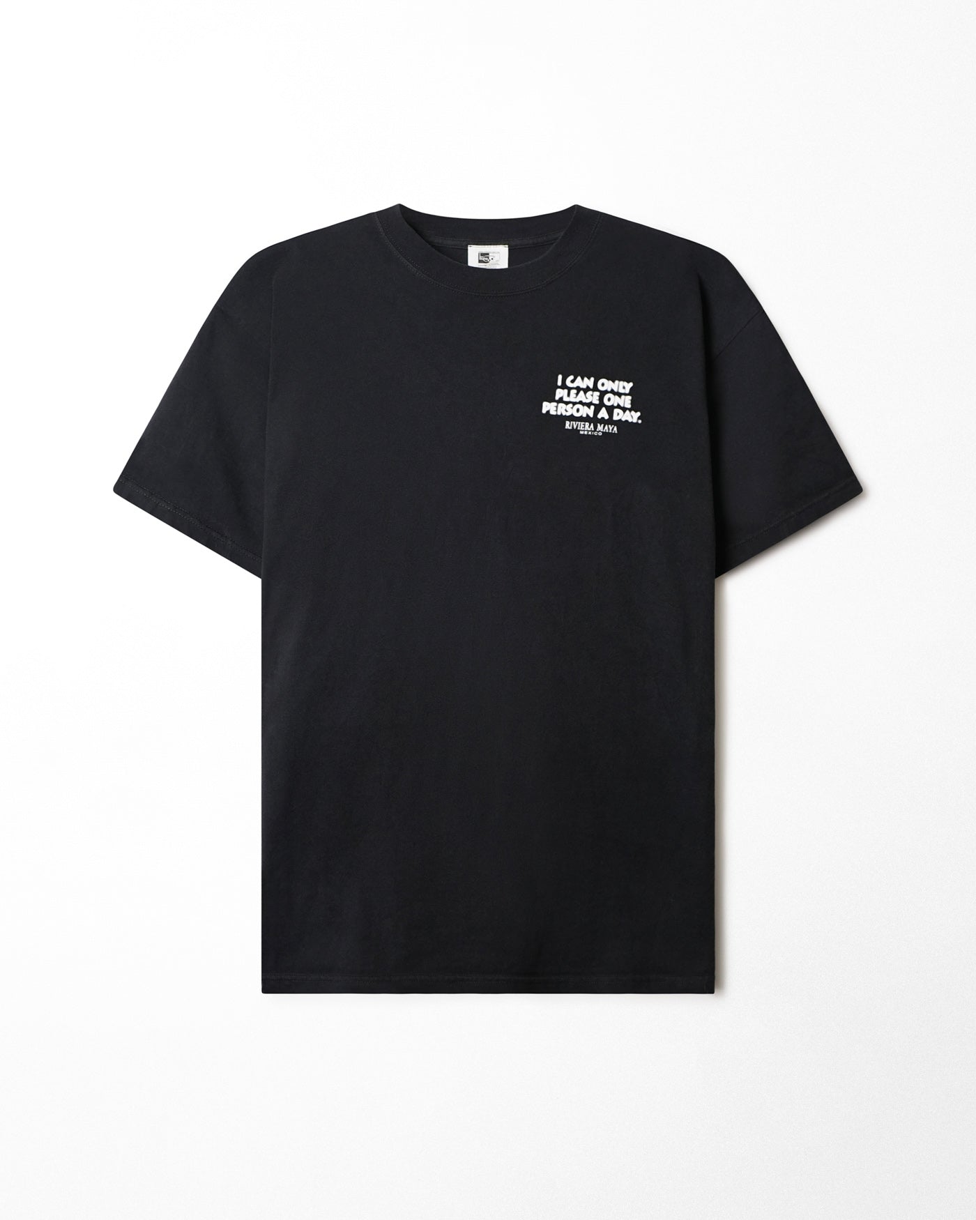 MR BUHO "I CAN ONLY PLEASE ONE PERSON" BLACK T-SHIRT