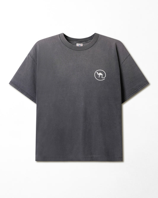 DELTA "CAMEL" BLACK FADED T-SHIRT