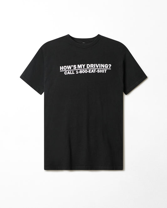 GILDAN "HOW'S MY DRIVING?" BLACK T-SHIRT