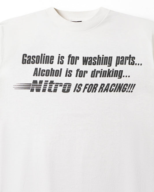 HUGGER SPORTSWEAR "NITRO" WHITE T-SHIRT