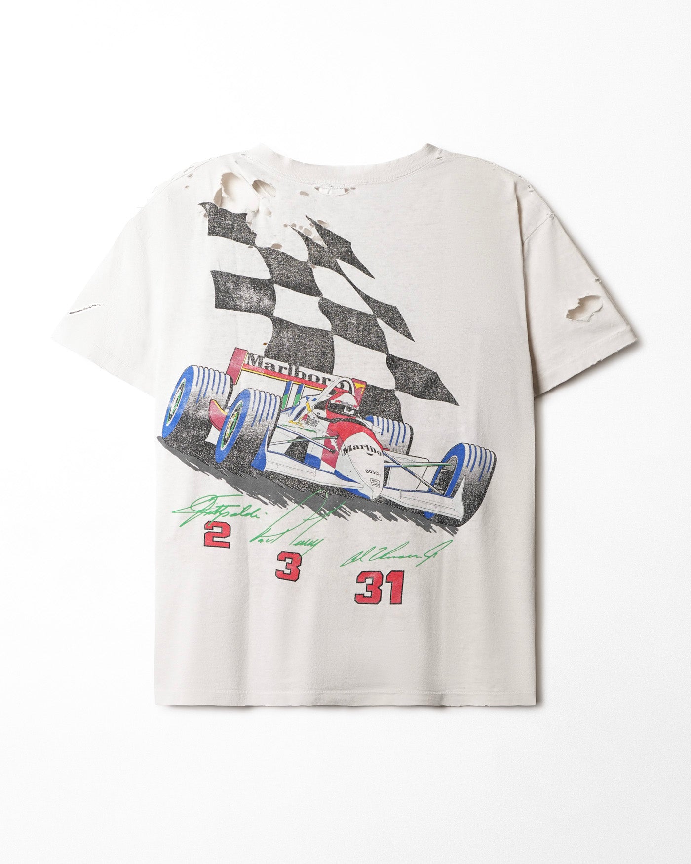 DELTA "MARLBORO" WHITE DISTRSSED POCKET T-SHIRT