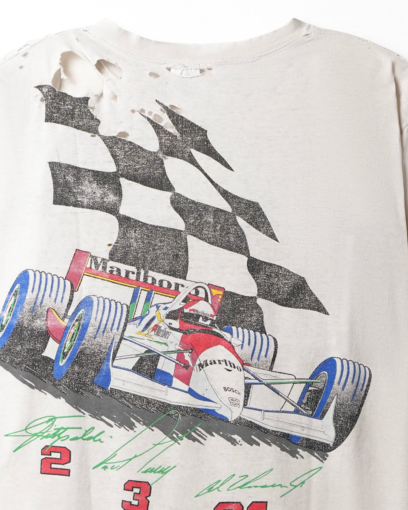 DELTA "MARLBORO" WHITE DISTRSSED POCKET T-SHIRT