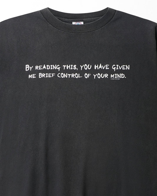 DELTA "BY READING THIS" BLACK FADED T-SHIRT