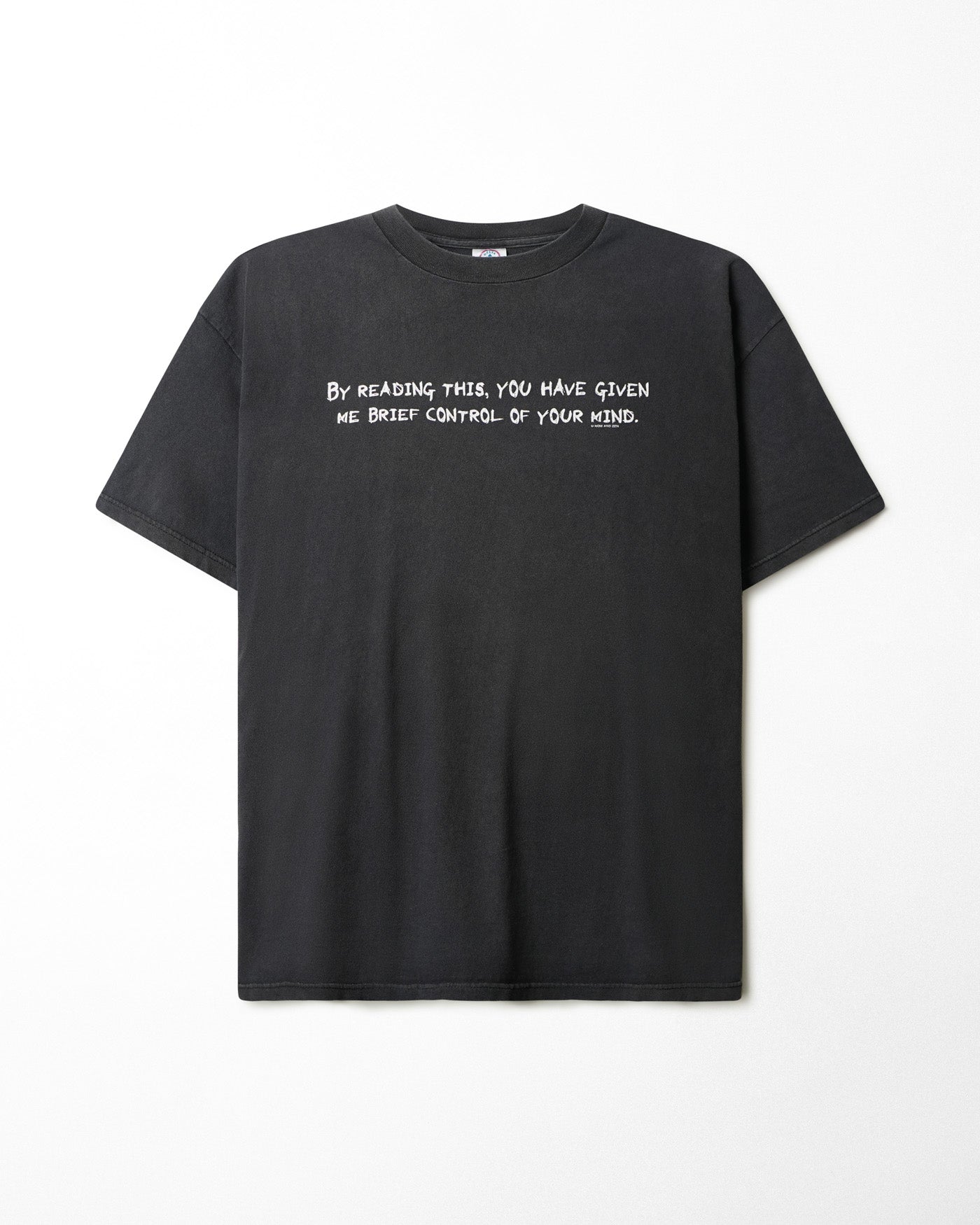 DELTA "BY READING THIS" BLACK FADED T-SHIRT