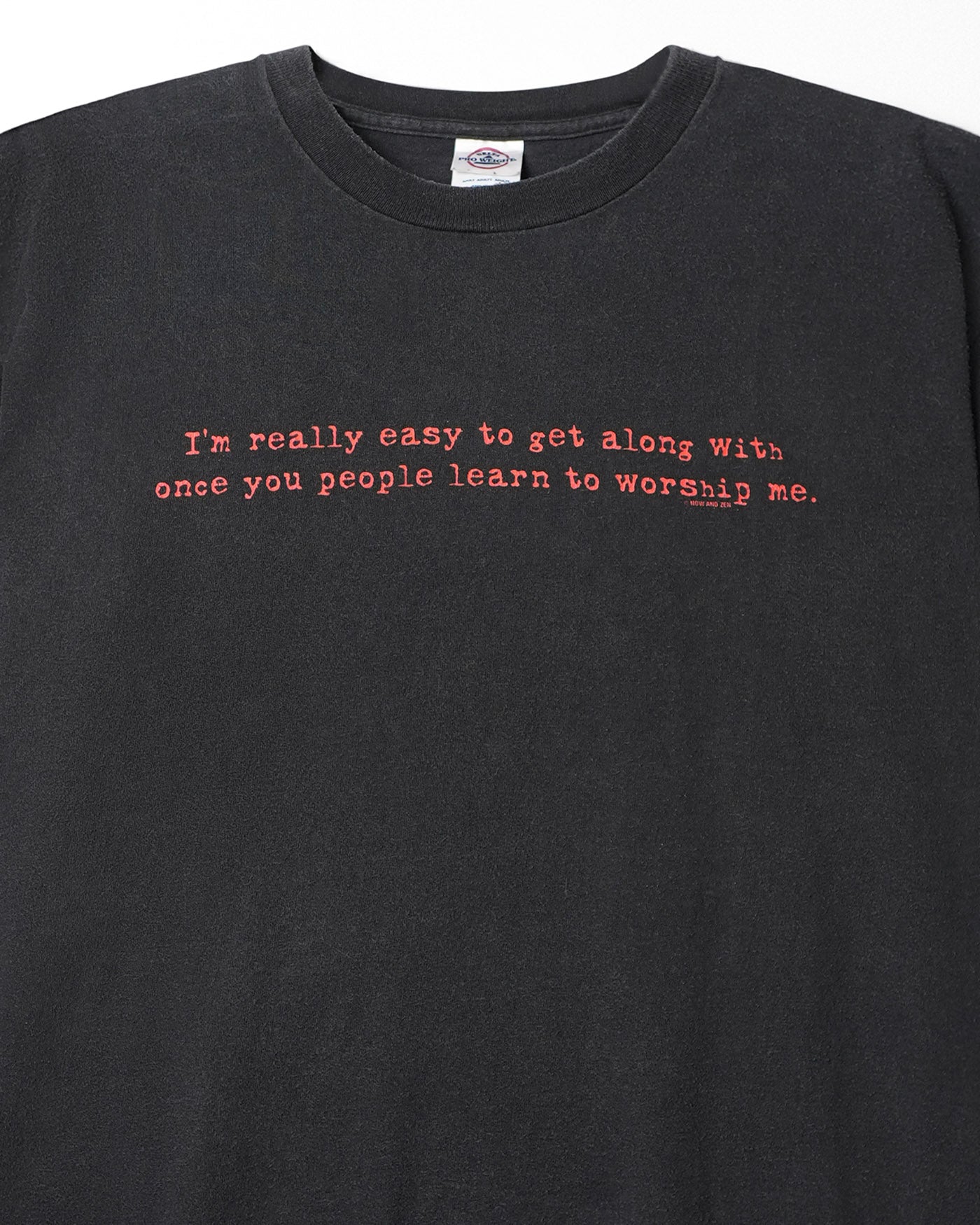 DELTA "I'M REALLY EASY" BLACK FADED T-SHIRT