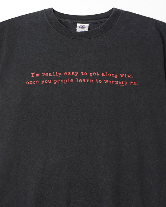DELTA "I'M REALLY EASY" BLACK FADED T-SHIRT