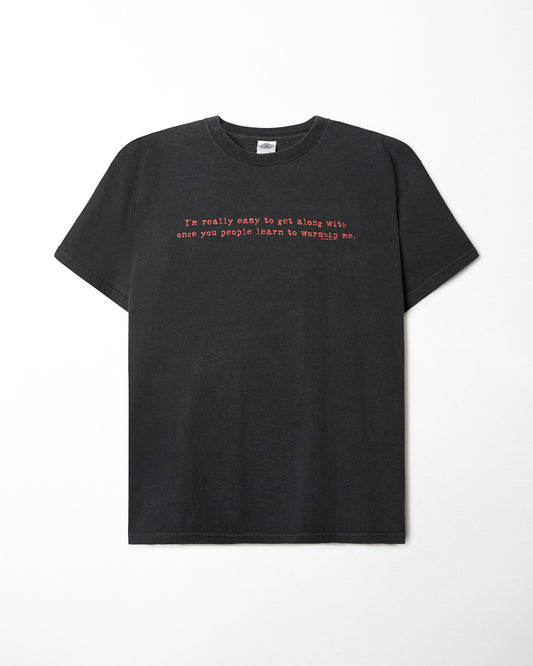 DELTA "I'M REALLY EASY" BLACK FADED T-SHIRT