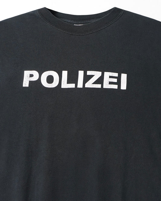 "POLIZEI" DARK BLUE FADED T-SHIRT