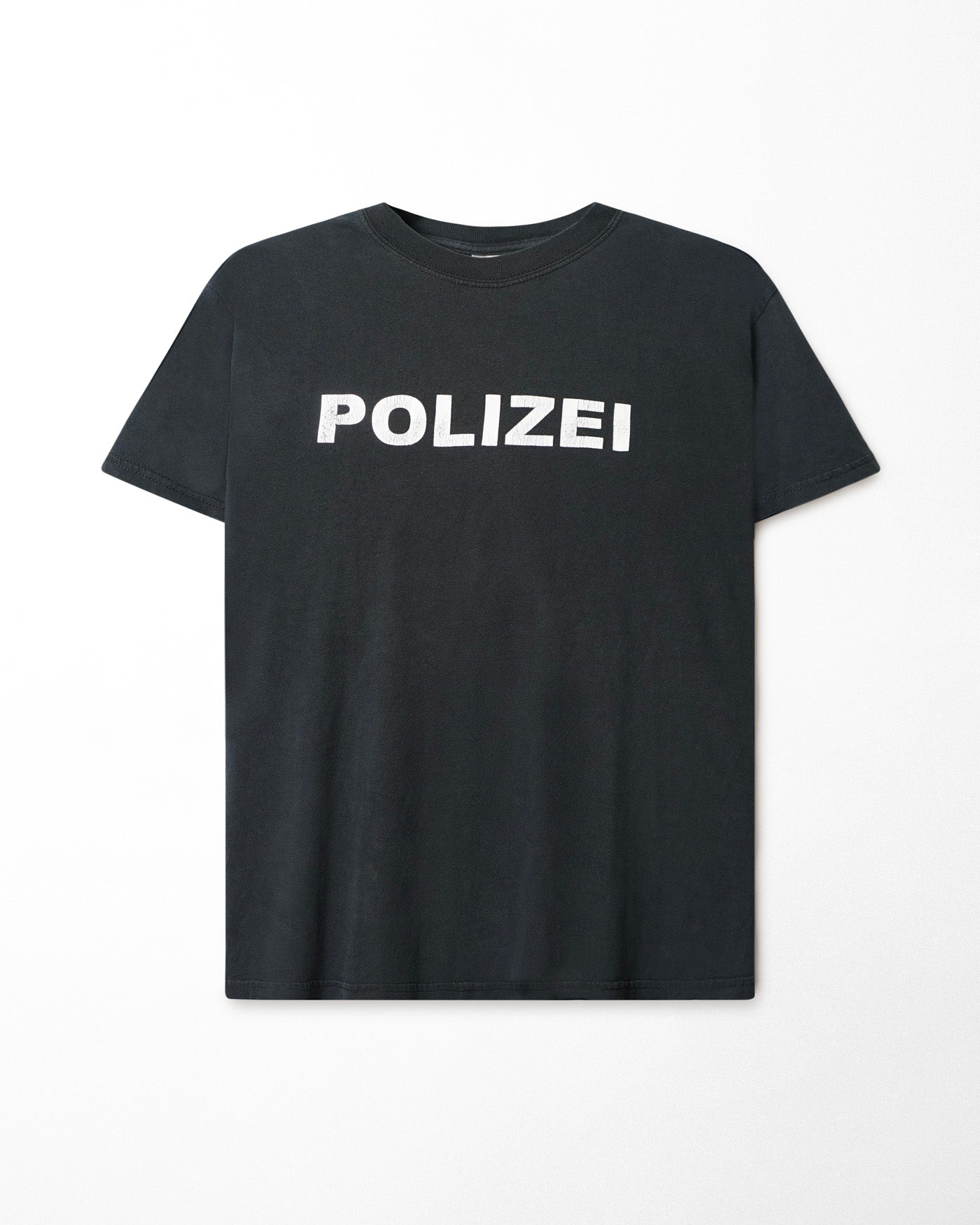 "POLIZEI" DARK BLUE FADED T-SHIRT