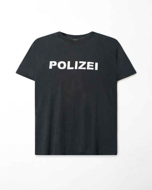 "POLIZEI" DARK BLUE FADED T-SHIRT