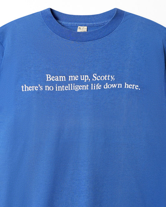 SCREEN STARS “BEAM ME UP, SCOTTY” BLUE FADED T-SHIRT