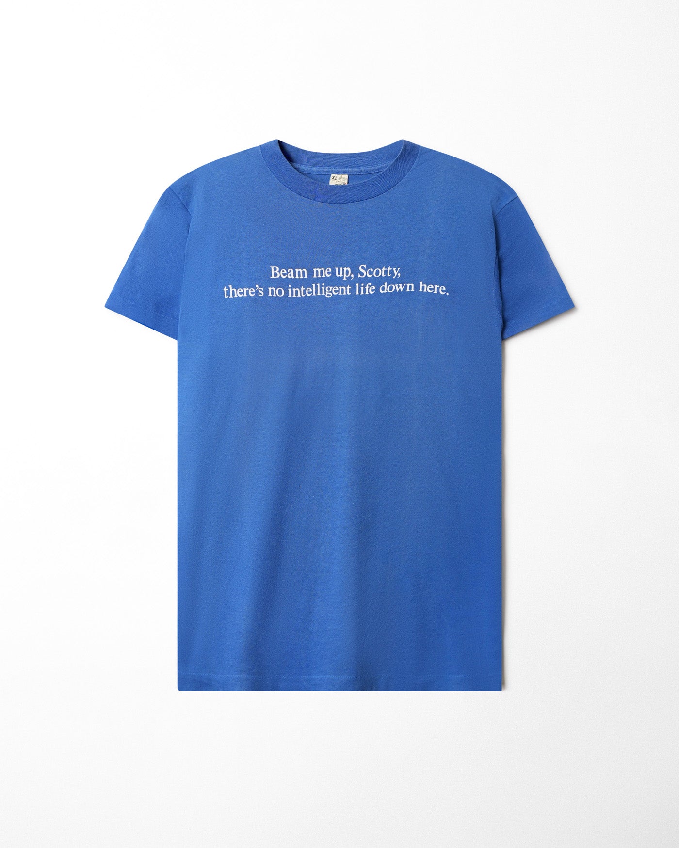 SCREEN STARS “BEAM ME UP, SCOTTY” BLUE FADED T-SHIRT