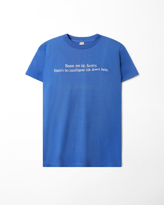 SCREEN STARS “BEAM ME UP, SCOTTY” BLUE FADED T-SHIRT