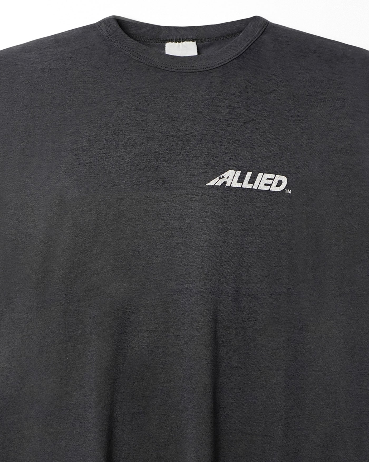 "ALLIED" BLACK FADED T-SHIRT