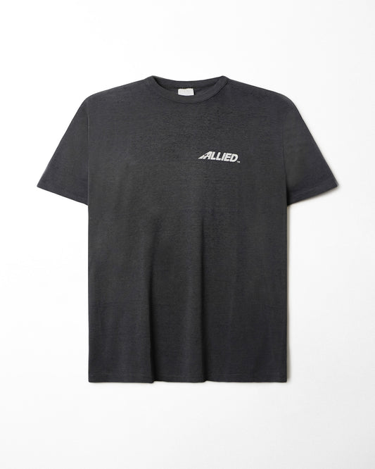 "ALLIED" BLACK FADED T-SHIRT