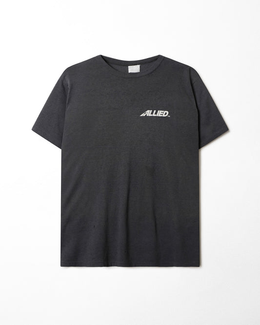 "ALLIED" BLACK FADED T-SHIRT
