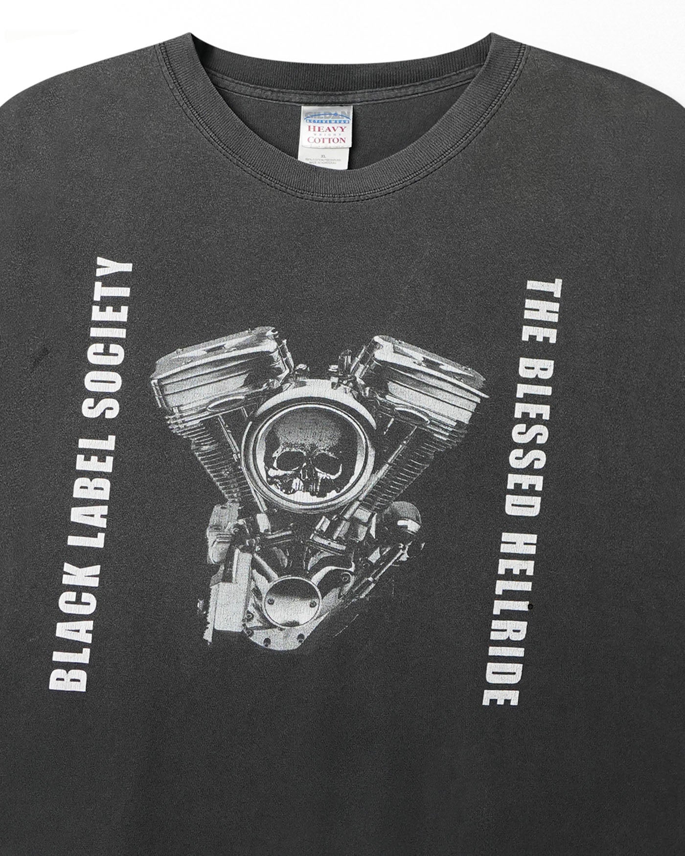 GILDAN "BLACK LABEL SOCIETY" FADED GREY T-SHIRT