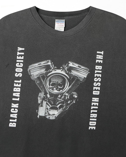 GILDAN "BLACK LABEL SOCIETY" FADED GREY T-SHIRT
