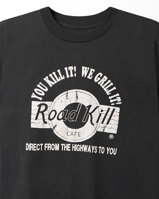 "ROAD KILL CAFE" BLACK FADED T-SHIRT