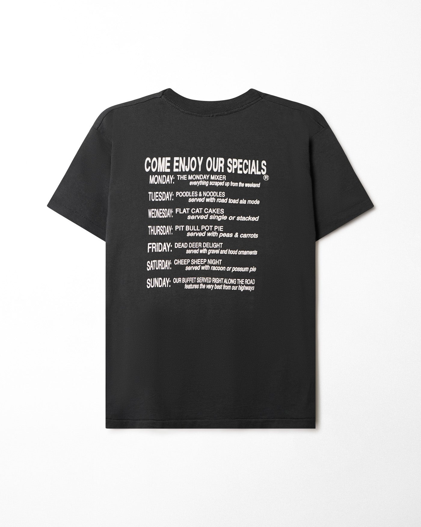"ROAD KILL CAFE" BLACK FADED T-SHIRT